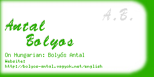 antal bolyos business card